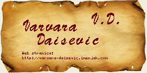Varvara Daišević vizit kartica
